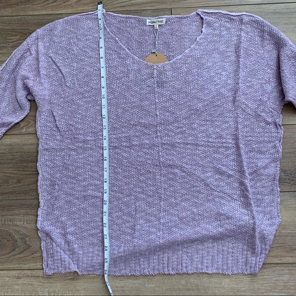 Scoop Neck Slide Slit Sweater - Picture 8 of 8